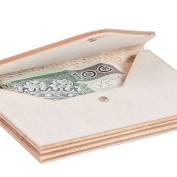 Drewniana koperta na pieniądze - Manufaktura Graweru
