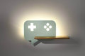 Drewniana LAMPA ścienna CONSOLE 21-75680 Candellux dekoracyjna OPRAWA dziecięca LED 5W 4000K półka miętowa drewno - Candellux
