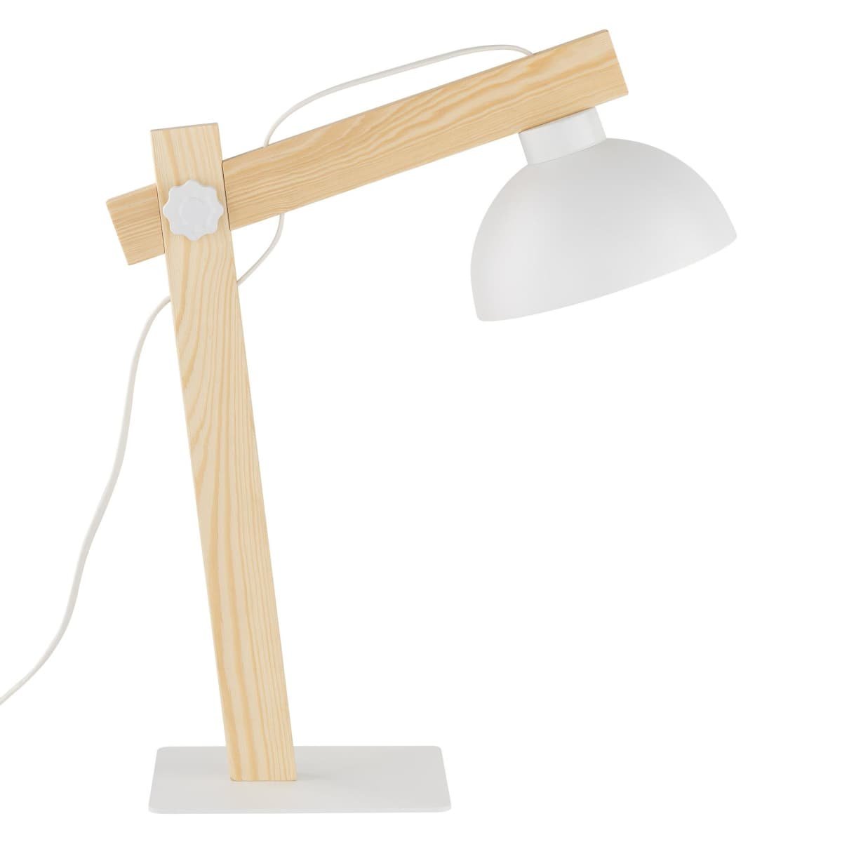 Drewniana Lampka Nocna Oslo Tk Lighting Rustykalna Regulowana Bia A Tk Lighting Sklep