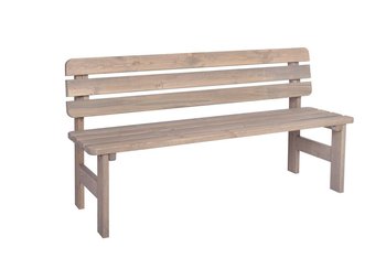 Drewniana ława ogrodowa VIKING - szara - 150 cm - Tradgard