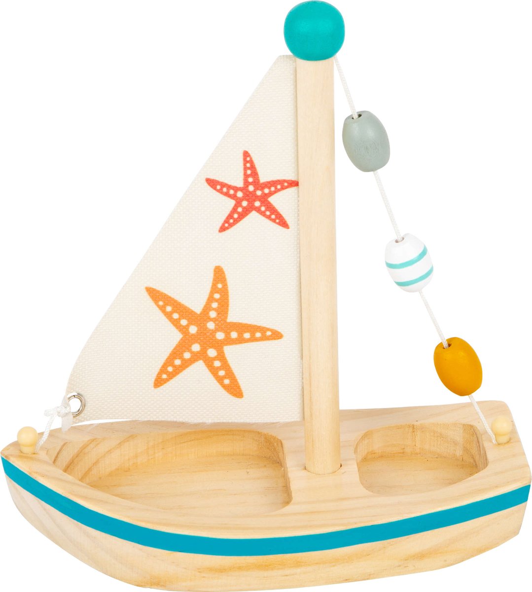 Zdjęcia - Zabawka do kąpieli Drewniana łódka żaglówka pływająca zabawka do wody kąpieli Small Foot