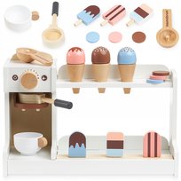 Drewniana Lodziarnia z Ekspresem do Kawy Kawiarnia