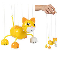 Drewniana Marionetka Kotek Na Sznurkach Goki