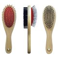Drewniana miękka i twarda szczotka dwustronna do wyczesywania podszerstka sierści włosów dla kota&nbsp;-&nbsp;ECO Brush
