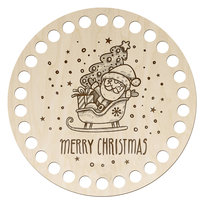 Drewniana Podstawa 15 cm Okrągła Baza do Koszyka Torebki DNO Szydełkowe