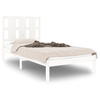 Drewniana rama łóżka biała 195,5x80,5x100 cm - Zakito