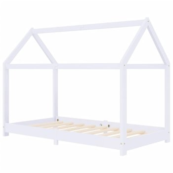 Drewniana rama łóżka domek dla dzieci 80x160 biały - Inna marka