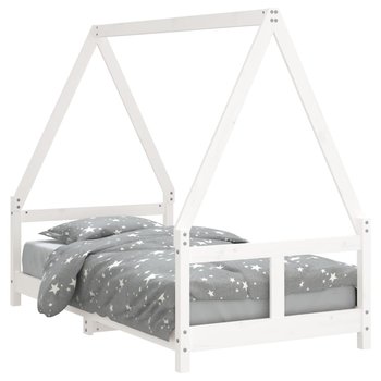 Drewniana rama łóżka dziecięcego - biała, 165,5x85 / AAALOE - Zakito