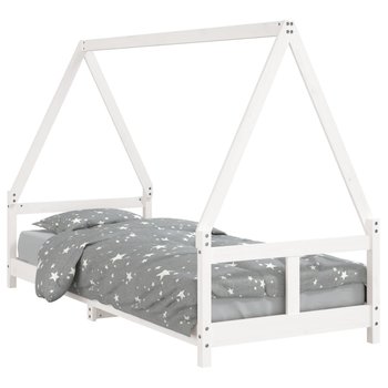 Drewniana rama łóżka dziecięcego Domki biały 205,5 - Inna marka