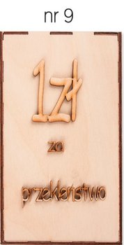 Drewniana Skarbonka Loveart 20cm z napisem 1zł za przekleństwo - Loveart