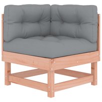 Drewniana sofa narożna, 61x61x62 cm, szary / AAALOE