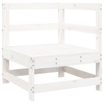 Drewniana sofa narożna, 62x62x70,5 cm, biała / AAALOE