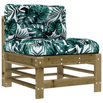 Drewniana sofa środkowa, 57.5x63.5x60 cm, kolor li / AAALOE