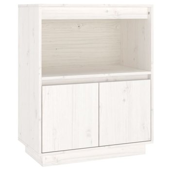 Drewniana szafka biała - 60x34x75 cm / AAALOE - Zakito