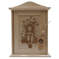 Drewniana Szafka Na Klucze z Grawerem – Wisząca lub Stojąca