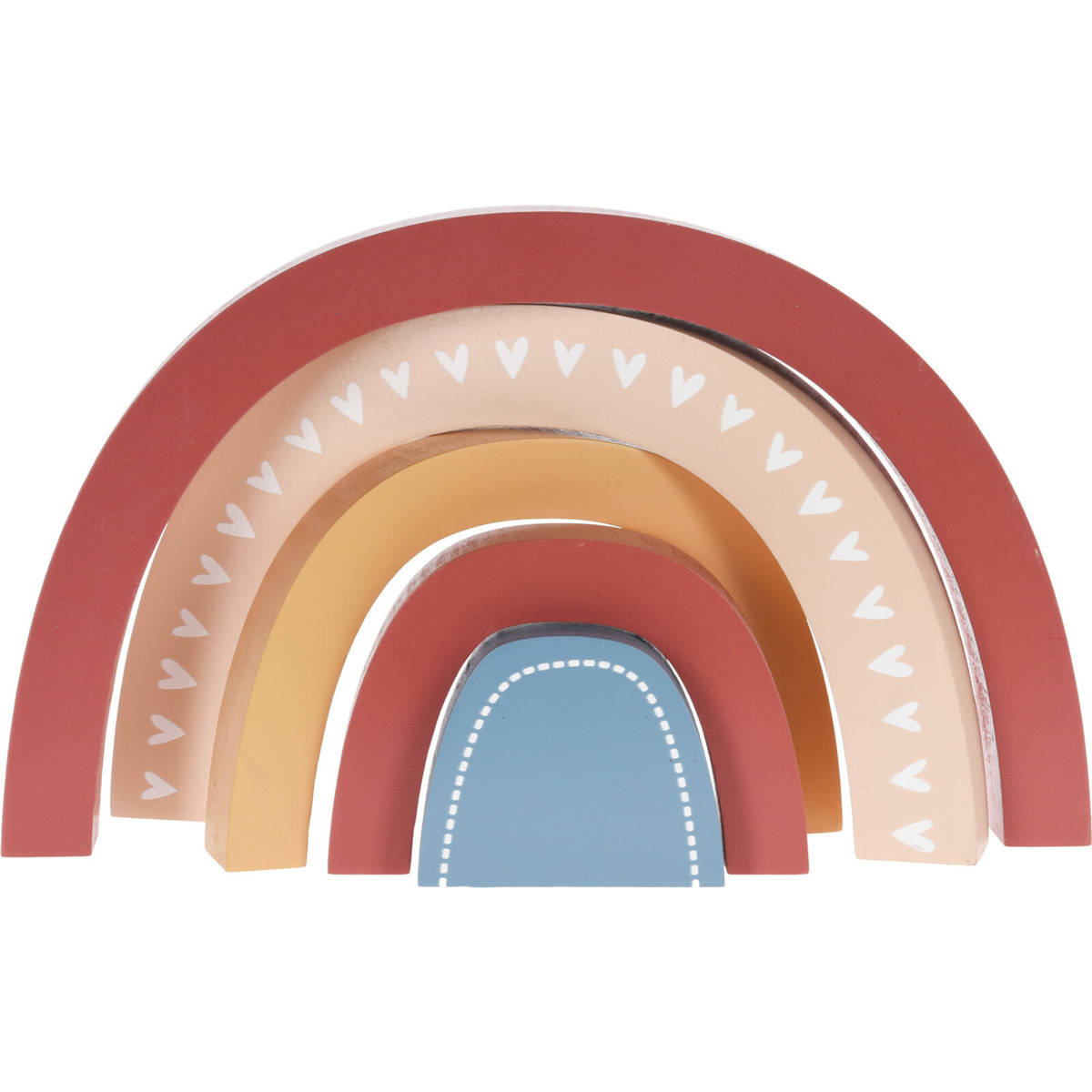 Drewniana tęcza, dekoracja do pokoju dziecka, 26,5 x 2,5 x 15,2 cm ...