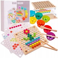 Drewniana Układanka Montessori Kule Koralik Puzzle