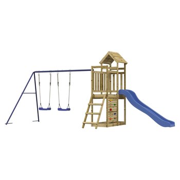 Drewniana wieża z zjeżdżalnią dla dzieci - 446x186 - Inna marka