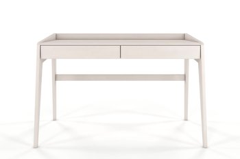 Drewniane bukowe biurko z szufladami Visby LISA / białe - SKANDICA
