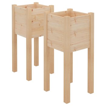 Drewniane Donice Ogrodowe 31x31x70 cm - Zakito Europe