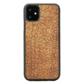 Drewniane etui iPhone 11 Kwiaty Imbuia ForestZone - ForestZone