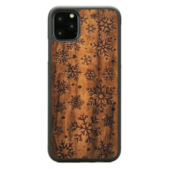 Drewniane etui iPhone 11 Pro Świąteczne Płatki Śniegu Imbuia ForestZone - ForestZone