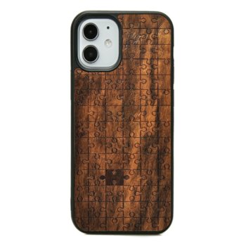 Drewniane etui iPhone 12 Mini Puzzle Imbuia ForestZone - ForestZone