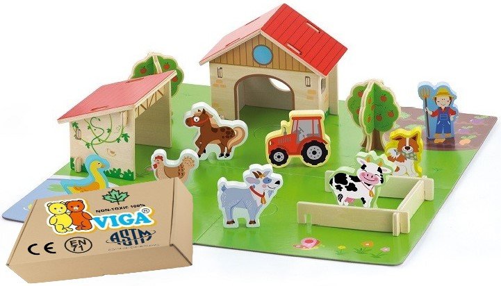 Фото - Інтерактивні іграшки VIGA DREWNIANE FIGURKI ZWIERZĄT zabawki edukacyjne dla dziewczynki i chłopca Vi 