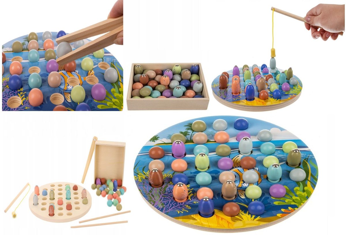 Zdjęcia - Zabawka edukacyjna Gianna Rose Atelier Drewniane Gra Łowienie Rybek Na Magnes Montessori 