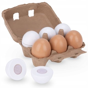Drewniane Jajka do krojenia z wytłaczanką - Mamabrum