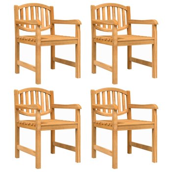 Drewniane krzesła ogrodowe - 58x59x88 cm, tekowe - Zakito