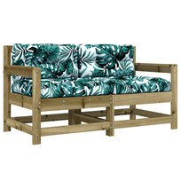 Drewniane krzesła ogrodowe z poduszkami, impregnow / AAALOE