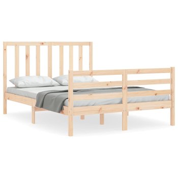Drewniane łóżko 195,5 x 140,5 x 100 cm, sosna - Zakito