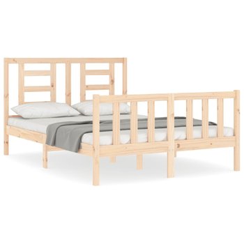 Drewniane łóżko 195,5x125,5x100 cm, sosna - Zakito