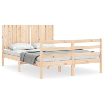Drewniane łóżko 195,5x140,5x100cm, kolor naturalny - Zakito
