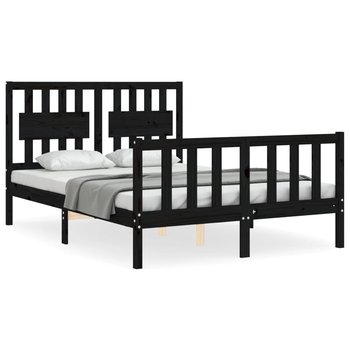 Drewniane łóżko czarne 205,5x145,5x100cm - Zakito