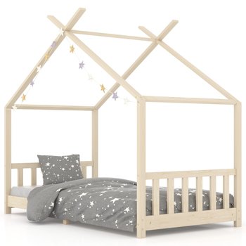 Drewniane łóżko domek 90x200cm białe - Inna marka