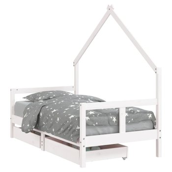 Drewniane łóżko domek dla dzieci 80x160 białe - Inna marka