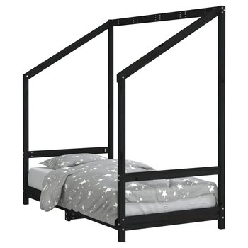 Drewniane łóżko dziecięce 165,5x85,5 cm, czarne - Inna marka
