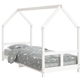 Drewniane łóżko dziecięce, białe, 205,5 x 85,5 x 1 / AAALOE - Zakito