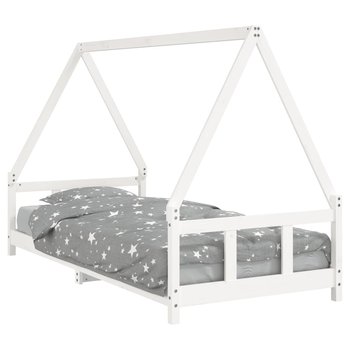 Drewniane łóżko dziecięce, białe, 205,5 x 95,5 x 1 / AAALOE - Zakito