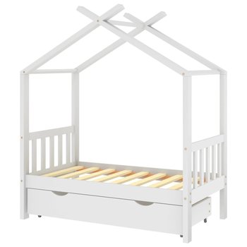 Drewniane łóżko dziecięce z szufladą - 146x77x190c / AAALOE - Zakito