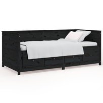 Drewniane łóżko dzienne - 197,5 x 82 x 80 cm, czar