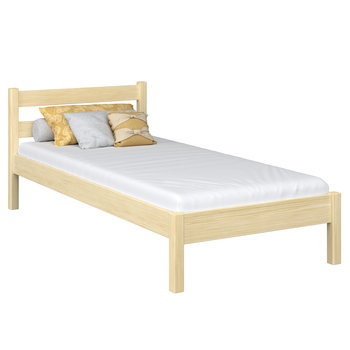 Drewniane łóżko pojedyncze N01 sosna bezbarwna 100x190 - N-Wood