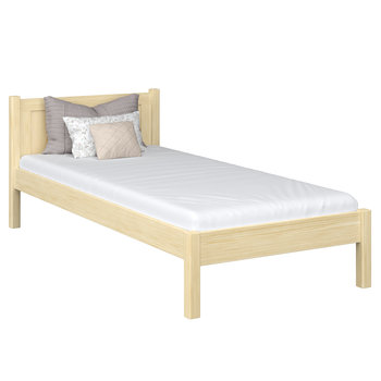 Drewniane łóżko pojedyncze N02 sosna bezbarwna 120x180 - N-Wood