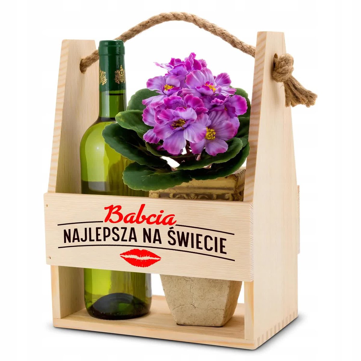 Drewniane Nosidło Skrzynka BABCIA Najlepsza Na Świecie Miłość Prezent
