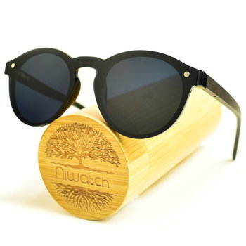 Drewniane okulary przeciwsłoneczne Niwatch Cassiopeia Black & Heban - Niwatch