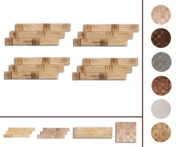 Drewniane panele dekoracyjne na ścianę /1szt/ PSDB – Opalane / Wamar-Sosenka - Wamar-Sosenka