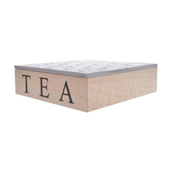 Drewniane pudełko na herbatę z przegródkami Tajboks - Duwen