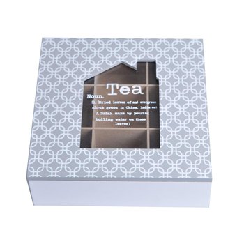 Drewniane pudełko na herbatę z przegródkami Tebok - Duwen